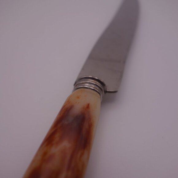 Set of Six(6) MB Hollow Ground Japan Faux Bone Handle Steak Knives - Picture 14 of 15